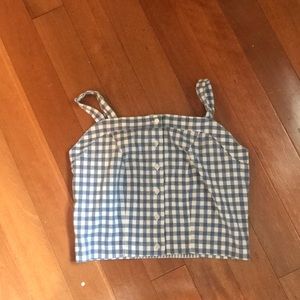 Brandy Melville gingham Astrid top